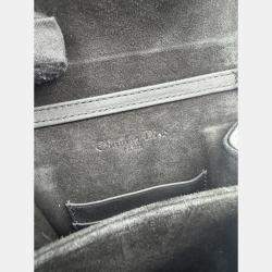 Pre Owned Dior Black Leather Studded Diorama Vertical Chain Clutch