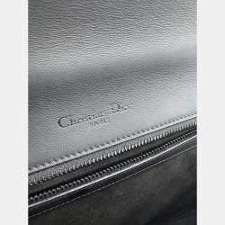 مملوكة مسبقًا Dior black matte Leather studed Medium Diorama Flap Shoulder Bag