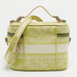 Pre Owned Dior Light Green Toile De Juoy Small Diortravel Vanity Case