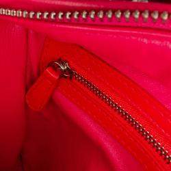 Pre Owned Dior Orange Pink Medium Bicolor Lambskin Cannage Lady Dior