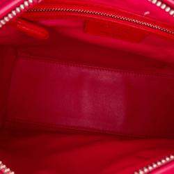 Pre Owned Dior Orange Pink Medium Bicolor Lambskin Cannage Lady Dior