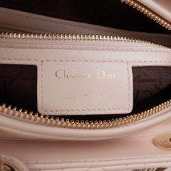 Pre Owned Dior Pink Large Lambskin Cannage Lady Dior