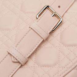 Pre Owned Dior Pink Large Lambskin Cannage Lady Dior