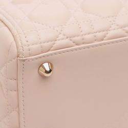 Pre Owned Dior Pink Large Lambskin Cannage Lady Dior