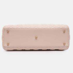 Pre Owned Dior Pink Large Lambskin Cannage Lady Dior