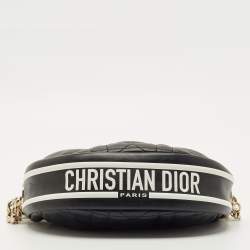 Pre Owned Dior Black Cannage Leather Small Vibe Hobo