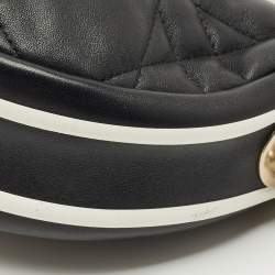 Pre Owned Dior Black Cannage Leather Small Vibe Hobo