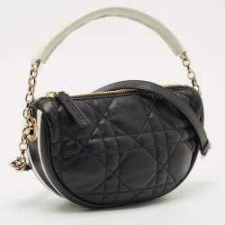 Pre Owned Dior Black Cannage Leather Small Vibe Hobo