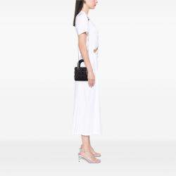 Pre Owned Dior Black Mini Lambskin Cannage Lady Dior