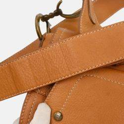Pre Owned Dior Saddle Brown Leather Shoulder Bag