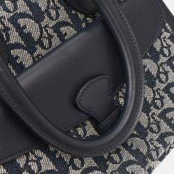 Pre Owned Christian Dior Trotter Navy Canvas Handbag