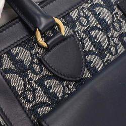 Pre Owned Christian Dior Trotter Navy Canvas Handbag