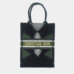 Pre Owned Dior Green Tie Dye Vertical Book Tote