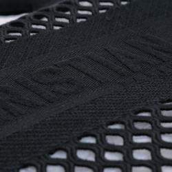 Pre Owned Dior Black Large Embroidered Mesh Book Tote