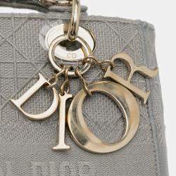 Pre Owned Dior Grey Medium Canvas Cannage Lady D Lite
