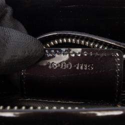 Pre Owned Dior Black Medium Patent Lady Dior