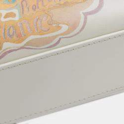 Pre Owned Dior White Niki De Saint Phalle Mini Calfskin Dioramour Lady Dior