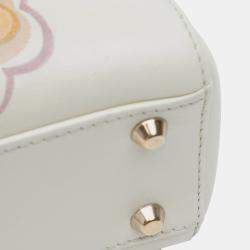 Pre Owned Dior White Niki De Saint Phalle Mini Calfskin Dioramour Lady Dior