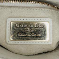 Pre Owned Dior White Niki De Saint Phalle Mini Calfskin Dioramour Lady Dior
