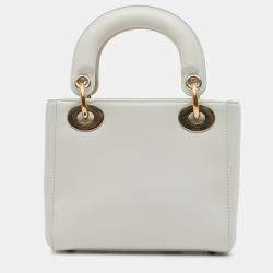 Pre Owned Dior White Niki De Saint Phalle Mini Calfskin Dioramour Lady Dior