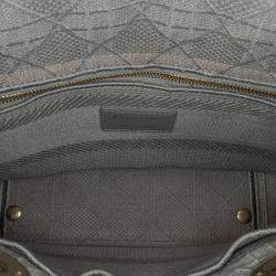 Pre Owned Dior Grey Medium Canvas Cannage Lady D Lite