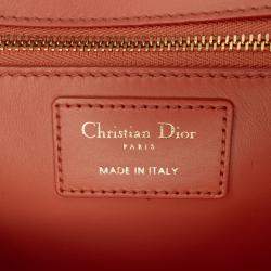 Pre Owned Dior Orange Leather 30 Montaigne Flap
