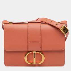Pre Owned Dior Orange Leather 30 Montaigne Flap