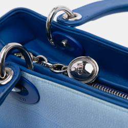 Pre Owned Dior Blue Medium Denim Ombre Lady Dior