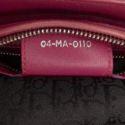 Pre Owned Dior Purple Medium Lambskin Cannage Lady Dior