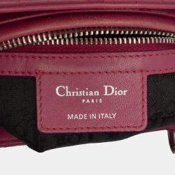Pre Owned Dior Purple Medium Lambskin Cannage Lady Dior
