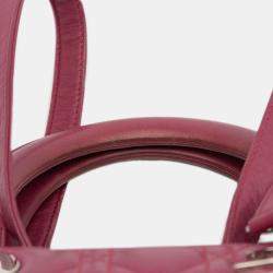 Pre Owned Dior Purple Medium Lambskin Cannage Lady Dior