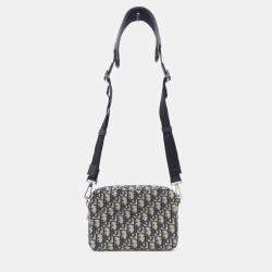 Pre Owned Christian Dior Black Leather Handbag