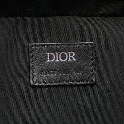 Pre Owned Dior Black Perforated Oblique Calfskin Galaxy Safari Crossbody