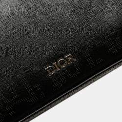 Pre Owned Dior Black Perforated Oblique Calfskin Galaxy Safari Crossbody