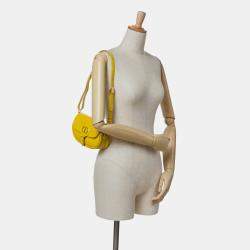 Pre Owned Dior Yellow Calfskin Bobby East West Crossbody
