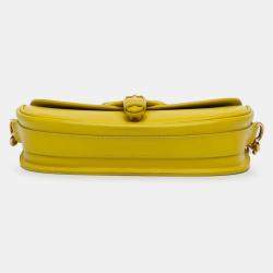 Pre Owned Dior Yellow Calfskin Bobby East West Crossbody