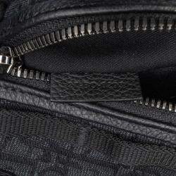 Pre Owned Dior Black Oblique Scarab Sling