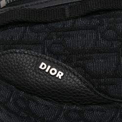Pre Owned Dior Black Oblique Scarab Sling