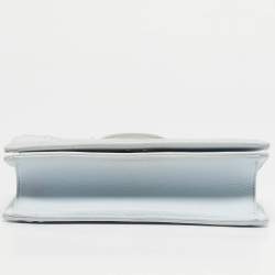 Pre Owned Dior Light Blue Leather Small Diorama Shoulder Bag