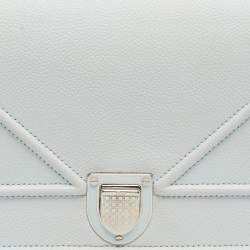 Pre Owned Dior Light Blue Leather Small Diorama Shoulder Bag
