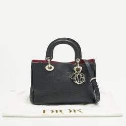 Pre Owned Dior Dark Blue Leather Mini Diorissimo Tote
