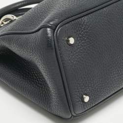 Pre Owned Dior Dark Blue Leather Mini Diorissimo Tote