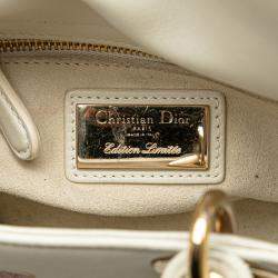 Pre Owned Dior White Niki De Saint Phalle Mini Calfskin Dioramour Lady Dior