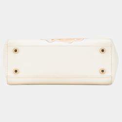 Pre Owned Dior White Niki De Saint Phalle Mini Calfskin Dioramour Lady Dior