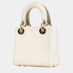 Pre Owned Dior White Niki De Saint Phalle Mini Calfskin Dioramour Lady Dior