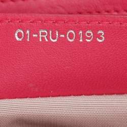 Pre Owned Dior Pink Cannage Leather Small Soft Lady Dior Tote