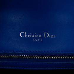 Pre Owned Dior Blue Medium Lambskin Diorama Flap
