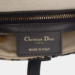 Pre Owned Dior Blue Oblique Canvas Saddle Bag