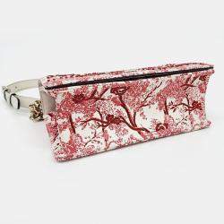 Pre Owned Dior Red White Leather Diolamar shoulder bag