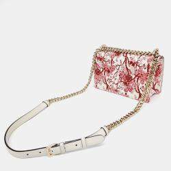 Pre Owned Dior Red White Leather Diolamar shoulder bag